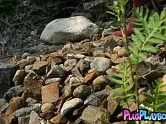 Oh, Anna Katarina Rips Clothes and Poses Naked Outdoors, Exposing Her Natural Tits and Ass!