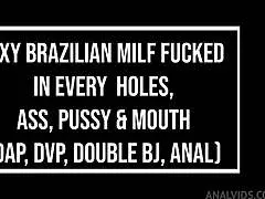 Busty Brazilian Milf Bruna Ferrari Double Fucked