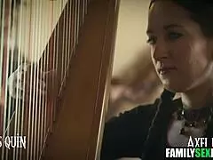 adam's step family enjoying a playful foursome gathering together.