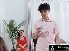 MOMMYS BOY - WILD BUSTY MILFS POUNCE ON SPERM DONOR WITH REVERSE GANGBANG FOR ONE LUCKY CREAMPIE