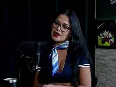 Dream job turns naughty: fired for plane sex, now swinging on sheer red.