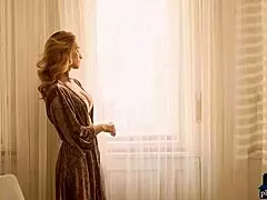 Cougar model blonde Cara Mell strips and poses seductively