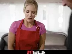 hot blonde maid fucked in threesome