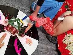 Two Thrusting Dildos Destroy Her Tight Pussy