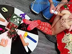 Two Thrusting Dildos Destroy Her Tight Pussy