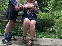 Mother-In-Law's Natural Tits Covered In Cum