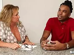 Shes a rich granny gilfaf in hardcore interracial blowjob