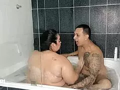 great bath i had with this whore stepmom while stepdad was out - part 1