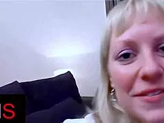 Blonde milf ass fucked with cumshot on belly