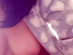 stepmom relaxes in the bathroom before taking a shower