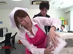 Asian Office Lady Chihiro Akino Delivers Hardcore Blowjob And Craves Creampie