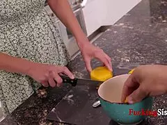 Helping Stepmom Calm Her Nerves with Masturbation While Stepsis Spies