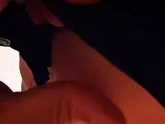 Karina, the innocent housewife, awaits in the kitchen ready for anything.