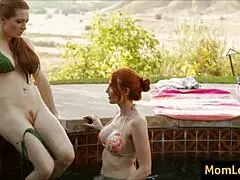 milf seduces own daughter-in-law with taboo touch