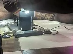 as the pussy machine operator i expertly handle this huge black toy on my pussy