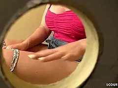 cougar wife tricked to suck big black cock at gloryhole