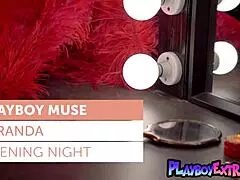 skinny big boobed blonde milf miranda shines in burlesque costume