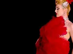 skinny big boobed blonde milf miranda shines in burlesque costume