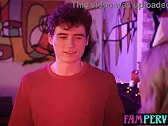 Blonde MILF nurse Ellie Tay examines her stepson's condition.