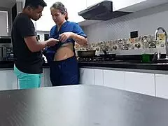 I CONVINCE THE EMPLOYEE TO FUCK IN THE KITCHEN PART 1