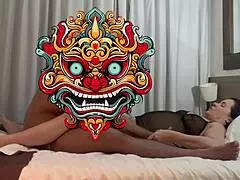 The teacher gives a pussy lesson to her fifth grade friend