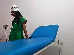 I'm dressed as a goblin woman in the massage parlor waiting for boyfriend's sex