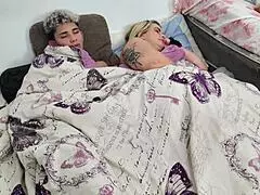 Stepmom replaces stepsister as lover to impregnate husband while fiancé innocently fucks beautiful stepmom in bed