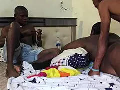 Gangbang fuck orgy with two bad bitches