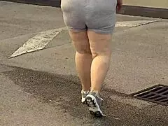 Fat ass busty milf in leggings meets black guy for public fingering hardcore fucking and creampie