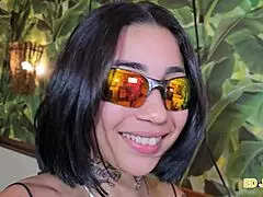 Eva Perez Gets Fucked Bareback by Big Cock in Red and Sheer Outfit