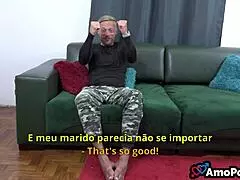 my wife is getting fucked by a big cock while i'm watching