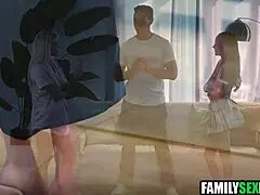 Cuckold step mom watches step dad fucking step daughter.