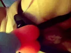 she explores her anal and pussy with close up self fucking