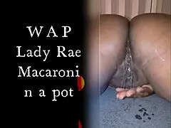 Lady Raex Wet Ass Pussy Masturbates Close Up
