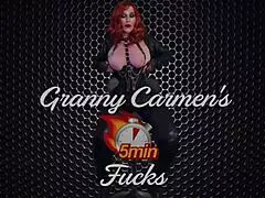 granny carmen getting doggy and missionary creampie double fuck from pov