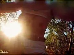 amazing milf exposes tits on public bike ride