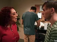 Red mature teacher kiki daire double penetrated by big cocked students