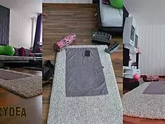 Naked workout reveals intimate ass shaking