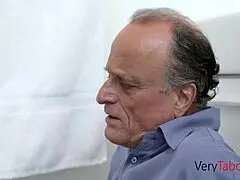 Angry Latina stepmom Rose Monroe locks husband up. She fucks stepson with blowjob and riding.