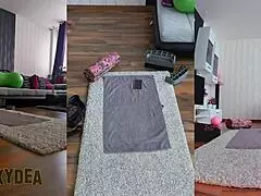 Naked workout reveals intimate ass shaking