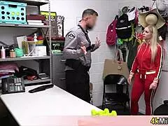 busty blonde shoplifter milf destroyed