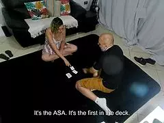 the game ended with her naked and covered in cum 😏