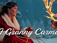 granny carmen claus gets fucked to a creampie as santas favorite love toy
