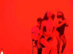 Scruffy guy invites you to exclusive catwalk for sexy lingerie dance 😏