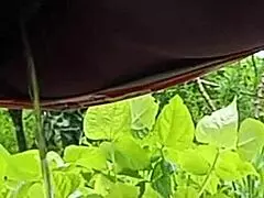 Religious married woman pees on the street