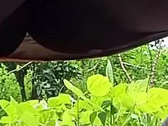 Religious married woman pees on the street