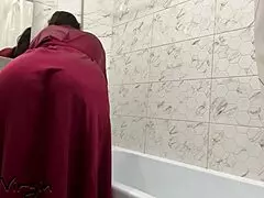 Excitement in the bathroom