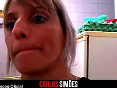 Blonde Milf Drops to Her Knees for Big Cock