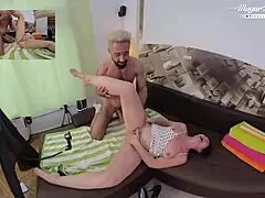 sissy has multi-orgasm squirt session during massage