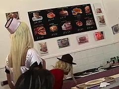 group event at the diner in 4k